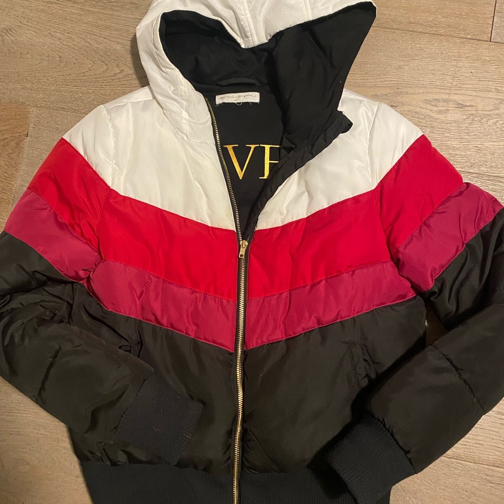 Spiritual gangster hooded puffer jacket